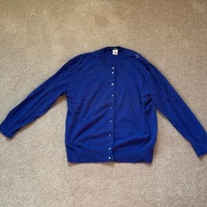 Blue Button-Up Cardigan